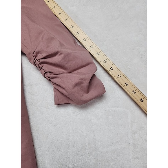 LC Lauren Conrad Womens Sz 6 3/4 Sleeve Open Front Blazer Jacket Pinkish Mauve - Picture 5 of 7